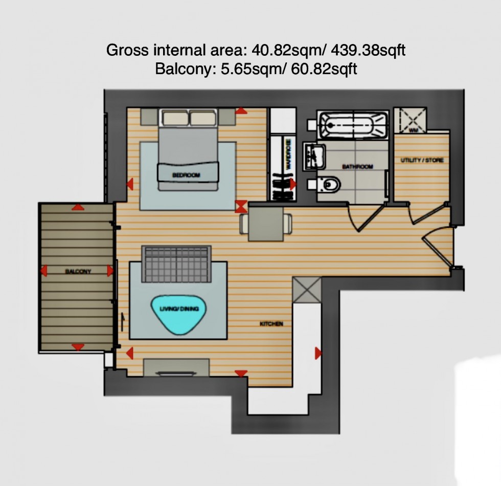 Floorplan for Biring House, Duke of Wellington Ave