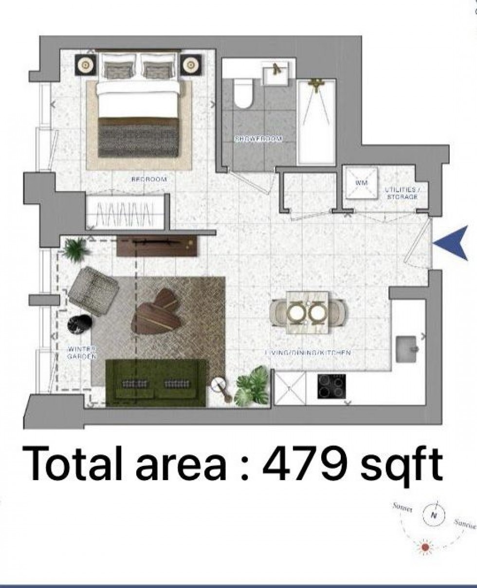 Floorplan for Bouchon Point, 7 Cendal Crescent, London